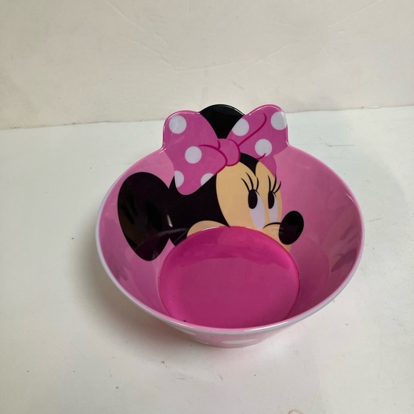 Disney Bowl FAC033502 Pink Minnie Mouse Design Melamine Character Baby Feeding - Picture 1 of 5